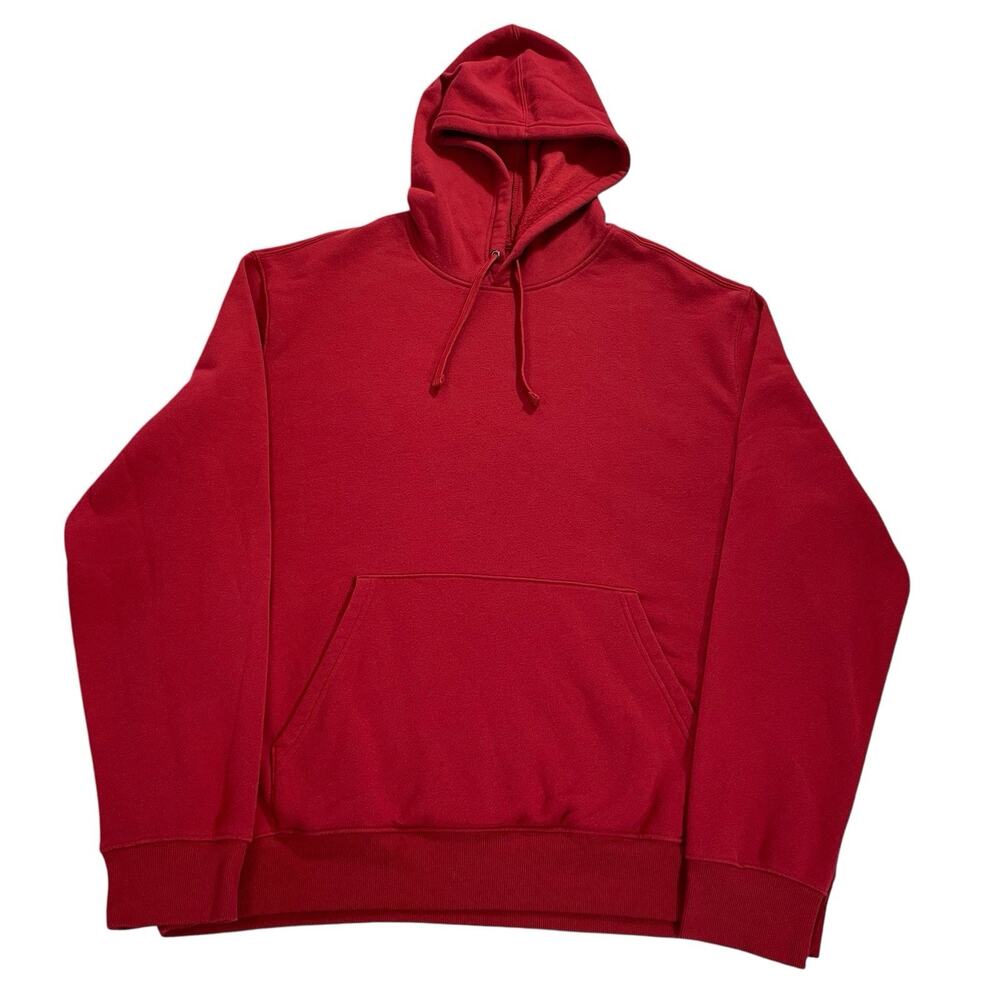Tek Gear Ultrasoft Fleece Hoodie Men's XL Red Pullover Kangaroo Pocket